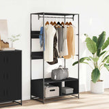 VidaXL garderobe 90x50x180 cm færdig træ sort