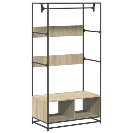 Vidaxxl garderobe 90x50x180 cm konstrueret træ sonoma eg