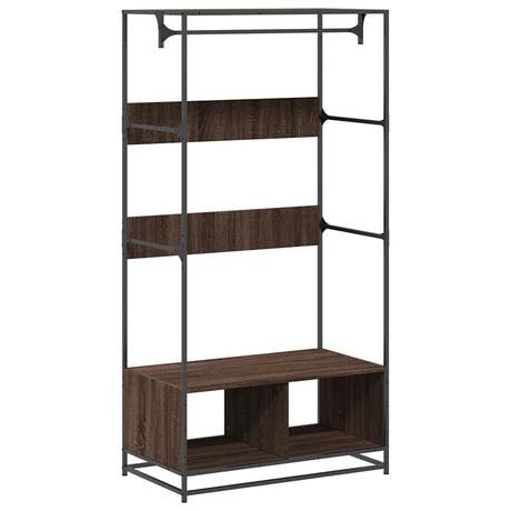 Vidaxx garderobe 90x50x180 cm færdig træbrun eg