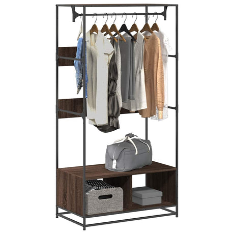 Vidaxx garderobe 90x50x180 cm færdig træbrun eg