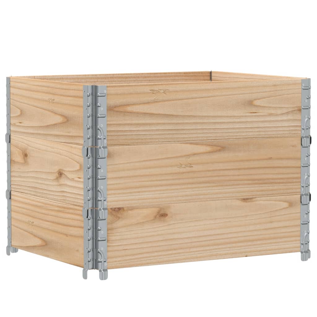 VidaXL Palletoprammer 3 stk 80x60 cm massivt fyrretræ