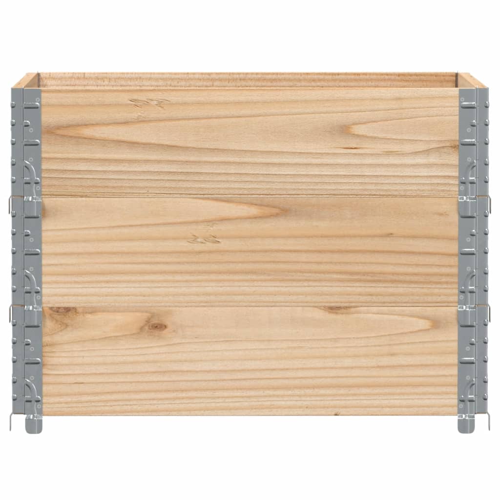 VidaXL Palletoprammer 3 stk 80x60 cm massivt fyrretræ