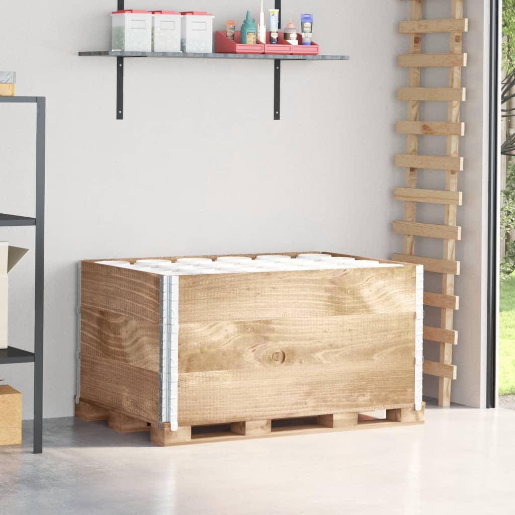 VidaXL Palletoprammer 3 stk 120x80 cm massivt fyrretræ