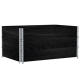 VidaXL Palletoprammer 3 stk 120x80 cm massiv fyrretræ sort