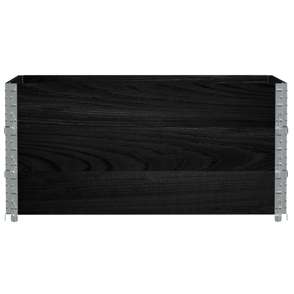 VidaXL Palletoprammer 3 stk 120x80 cm massiv fyrretræ sort