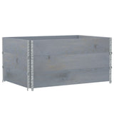 VidaXL Pallekraver 3 stk 120x80 cm massiv fyrretræ grå