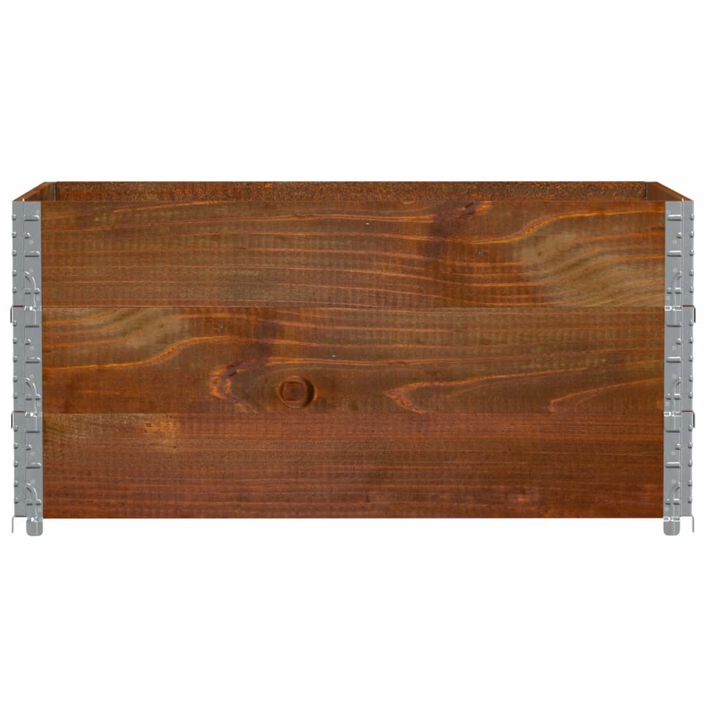 VidaXL Palletoprammer 3 stk 120x80 cm massiv fyrretræ brun