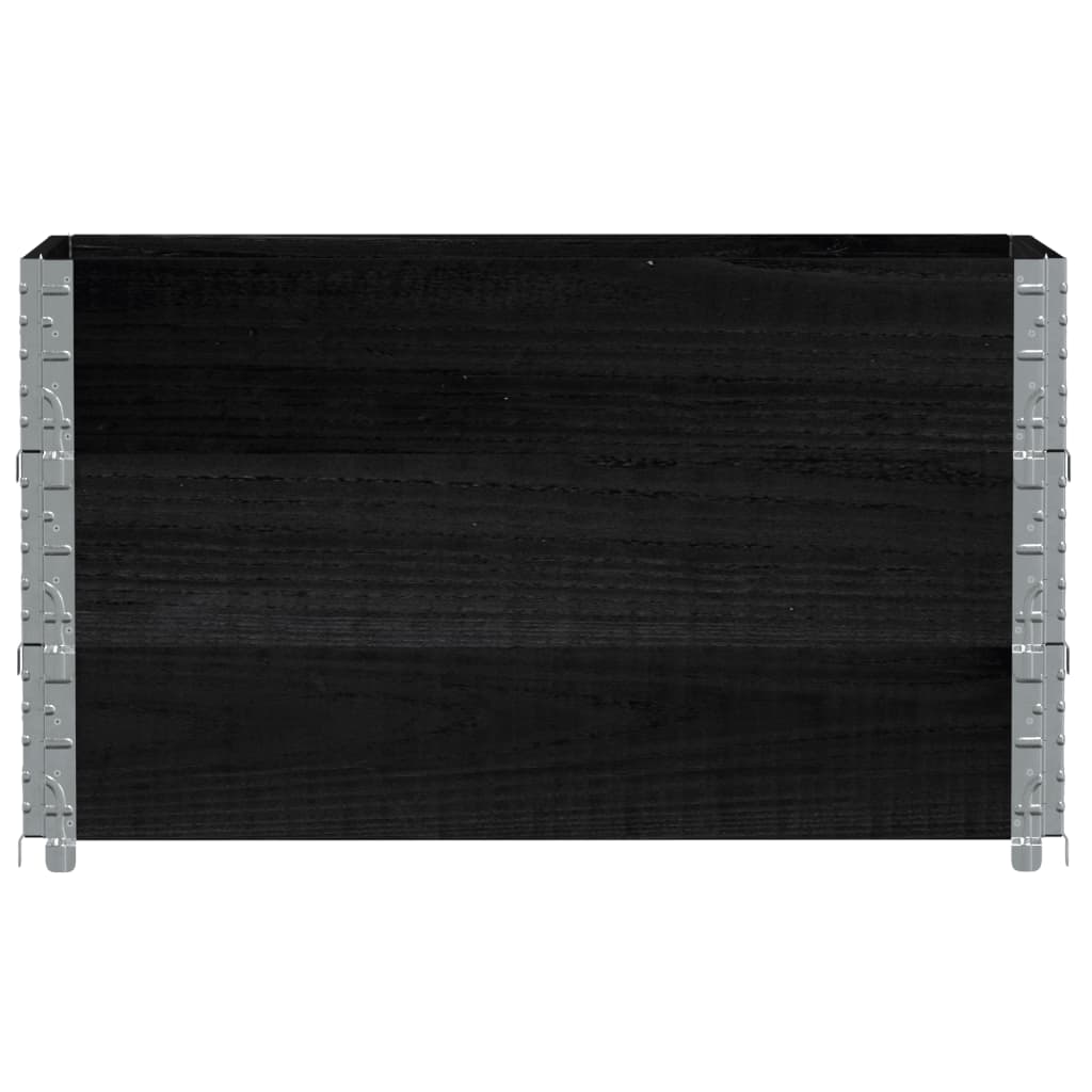 VidaXL Palletoprammer 3 stk 100x50 cm massiv fyrretræ sort
