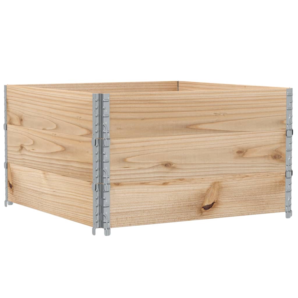 VidaXL Palletoprammer 3 stk 100x100 cm massivt fyrretræ