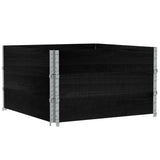 VidaXL Palletoprammer 3 stk 100x100 cm massiv fyrretræ sort