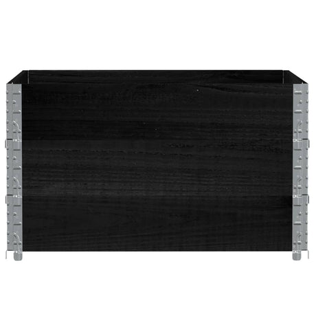 VidaXL Palletoprammer 3 stk 100x100 cm massiv fyrretræ sort