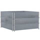 VidaXL Palletoprammer 3 stk 100x100 cm massiv fyrretræ grå