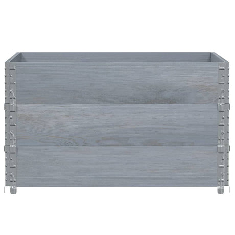 VidaXL Palletoprammer 3 stk 100x100 cm massiv fyrretræ grå