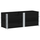 VidaXL Palletoprammer 3 stk 150x50 cm massiv fyrretræ sort