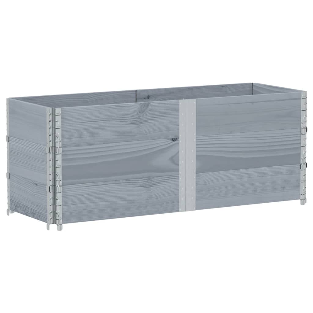 VidaXL Pallekraver 3 stk 150x50 cm massiv fyrretræ grå