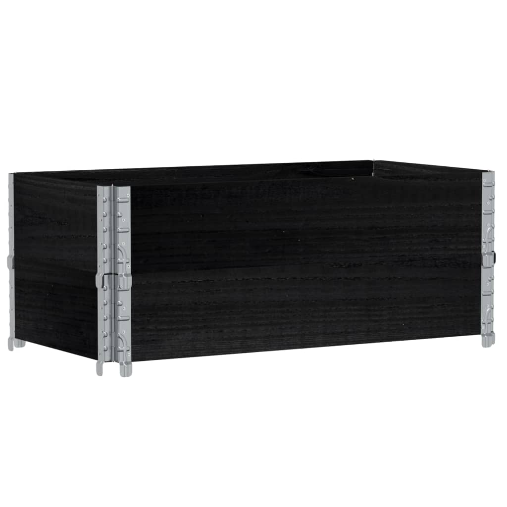 Vidaxx plantekasse 100x50 cm massiv fyrretræ sort