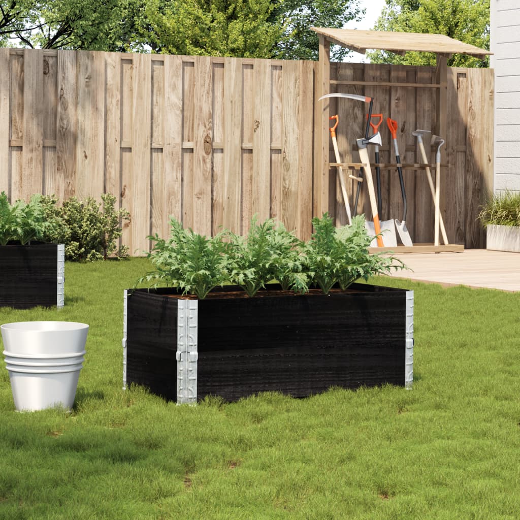 Vidaxx plantekasse 100x50 cm massiv fyrretræ sort