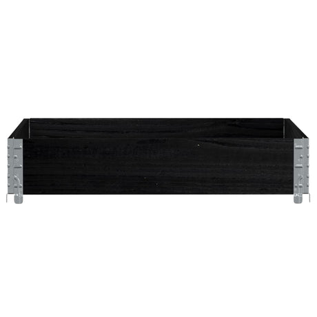 Vidaxx plantekasse 100x100 cm massiv fyrretræ sort