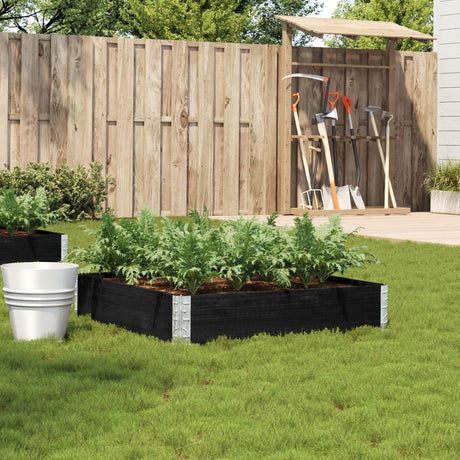 Vidaxx plantekasse 100x100 cm massiv fyrretræ sort