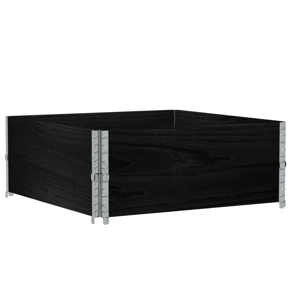 Vidaxx plantekasse 100x100 cm massiv fyrretræ sort