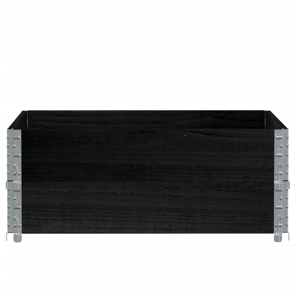 Vidaxx plantekasse 100x100 cm massiv fyrretræ sort