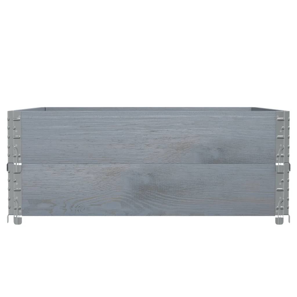 Vidaxx plantekasse 100x100 cm massiv fyrretræ grå