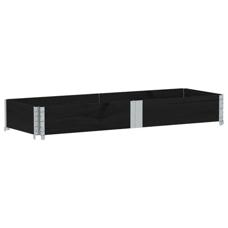 Vidaxx plantekasse 150x50 cm massiv fyrretræ sort