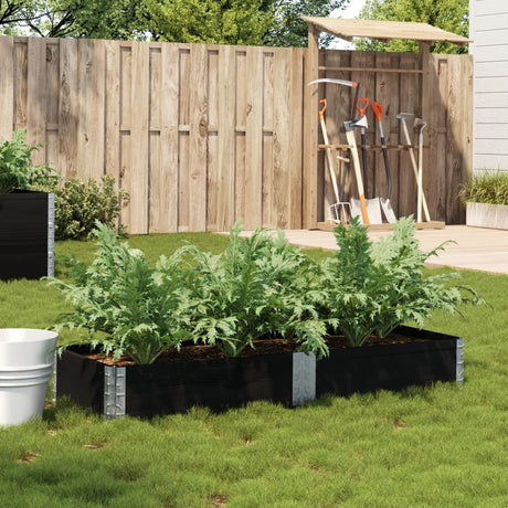 Vidaxx plantekasse 150x50 cm massiv fyrretræ sort