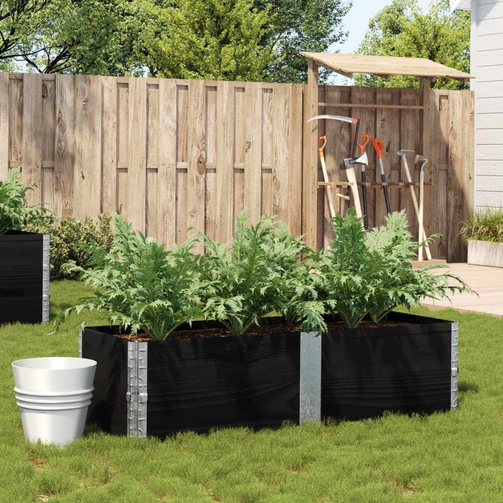 Vidaxx plantekasse 150x50 cm massiv fyrretræ sort