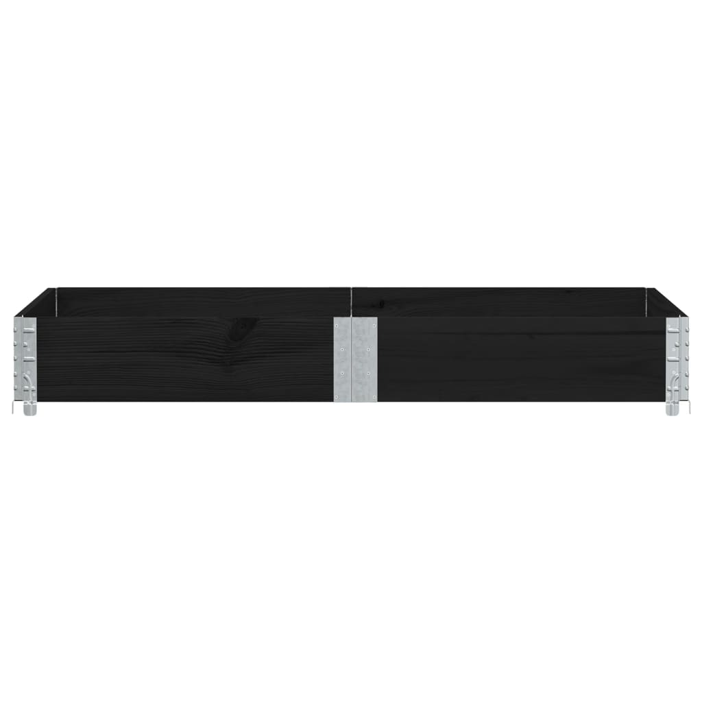 Vidaxx plantekasse 150x100 cm massiv fyrretræ sort