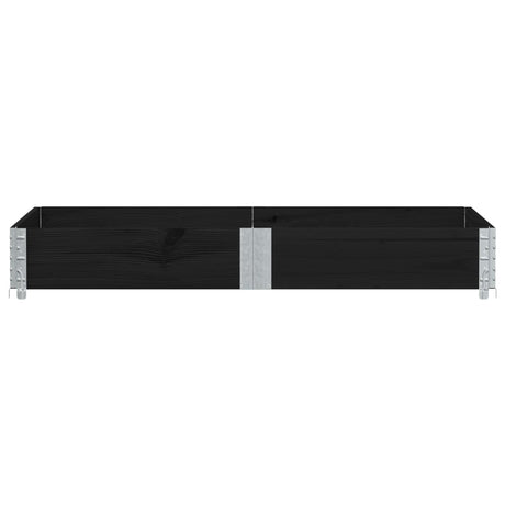 Vidaxx plantekasse 150x100 cm massiv fyrretræ sort