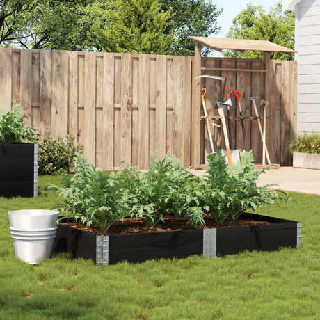 Vidaxx plantekasse 150x100 cm massiv fyrretræ sort
