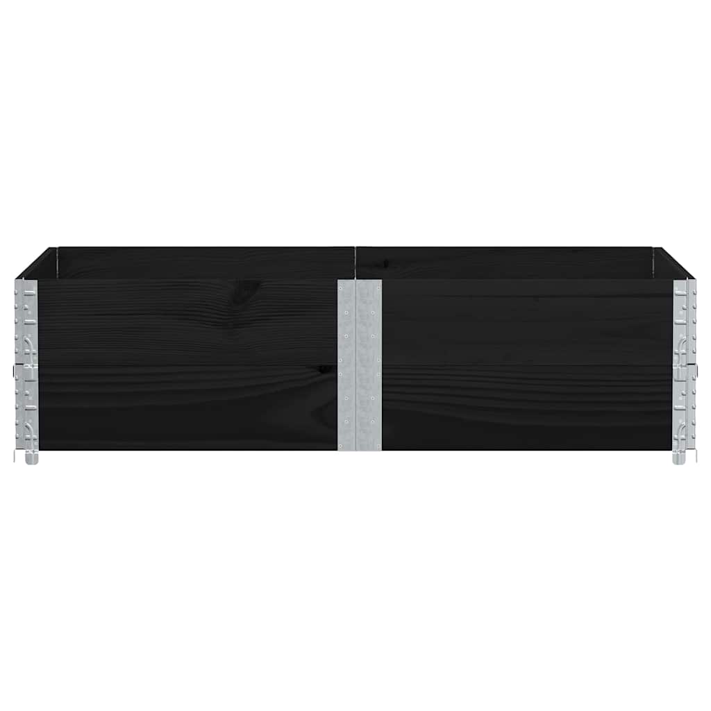 Vidaxx plantekasse 150x100 cm massiv fyrretræ sort