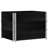VidaXL Plantekasse 80x60 cm massiv fyrretræ sort