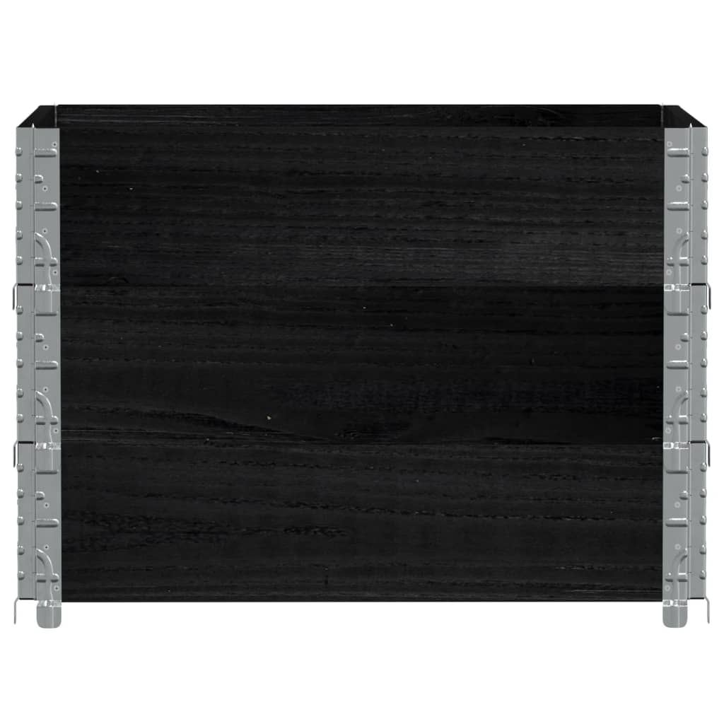 VidaXL Plantekasse 80x60 cm massiv fyrretræ sort