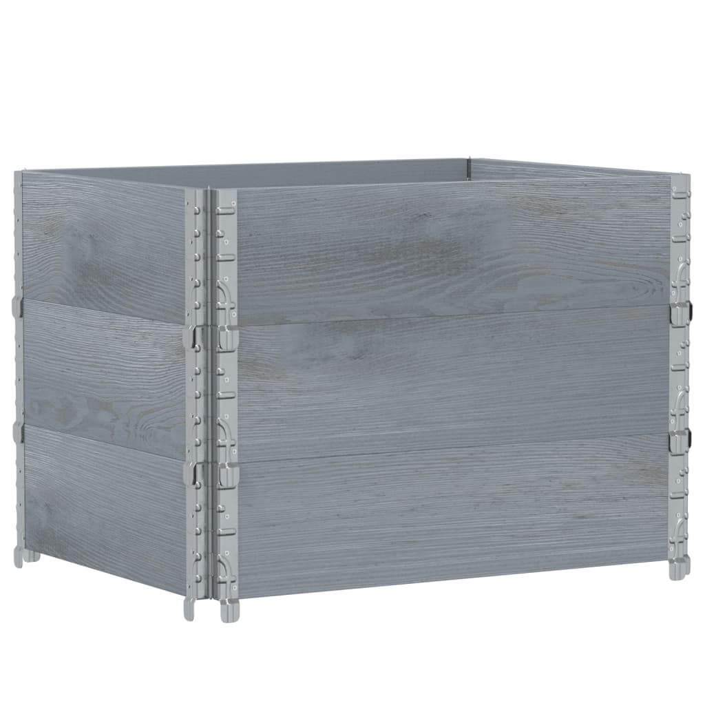 Vidaxx plantekasse 80x60 cm massiv fyrretræ grå