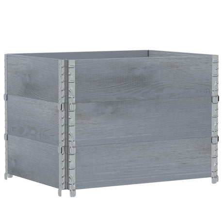 Vidaxx plantekasse 80x60 cm massiv fyrretræ grå