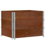 VidaXL Plantekasse 80x60 cm massiv fyrretræ brun