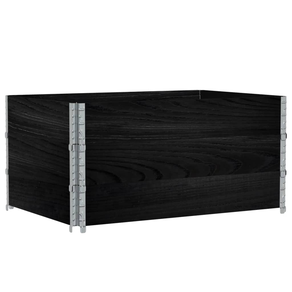 VidaXL Plantekasse 120x80 cm massiv fyrretræ sort