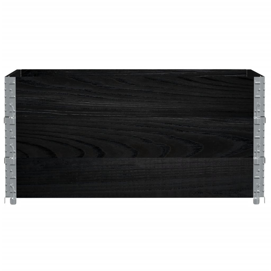 VidaXL Plantekasse 120x80 cm massiv fyrretræ sort