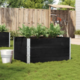 VidaXL Plantekasse 120x80 cm massiv fyrretræ sort