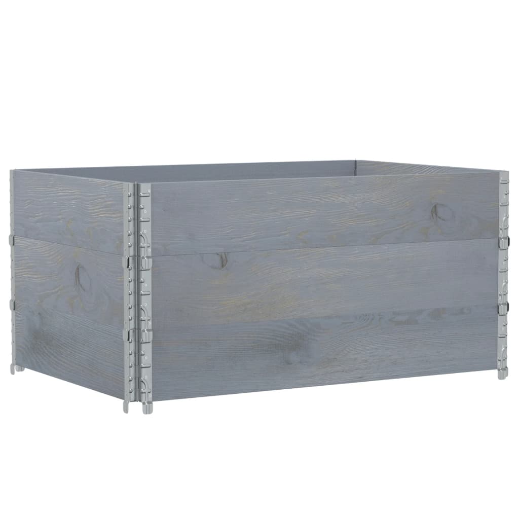 VidaXL Plantekasse 120x80 cm massiv fyrretræ grå