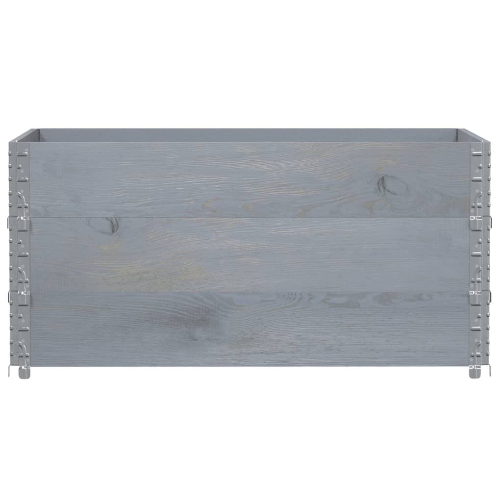 VidaXL Plantekasse 120x80 cm massiv fyrretræ grå