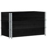 VidaXL Plantekasse 100x50 cm massiv fyrretræ sort