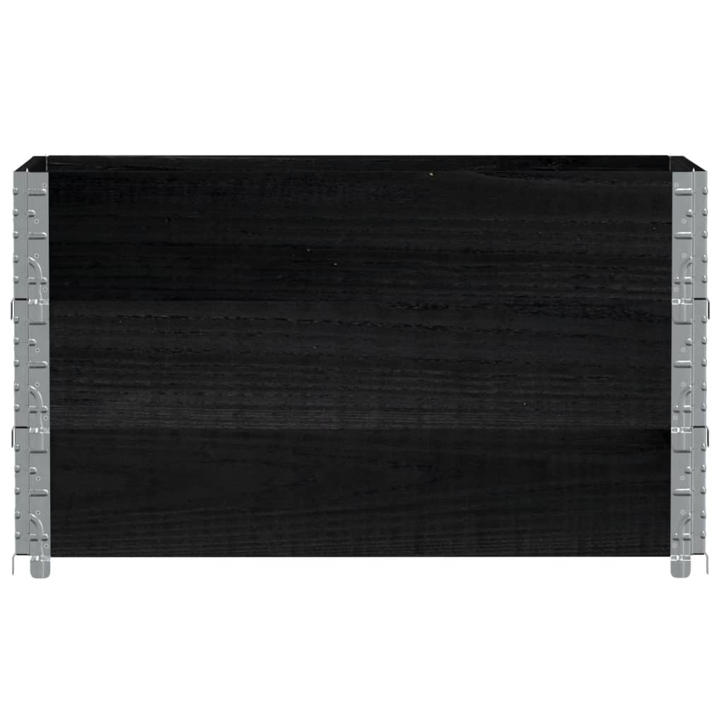 VidaXL Plantekasse 100x50 cm massiv fyrretræ sort