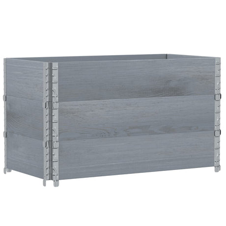 VidaXL Plantekasse 100x50 cm massiv fyrretræ grå