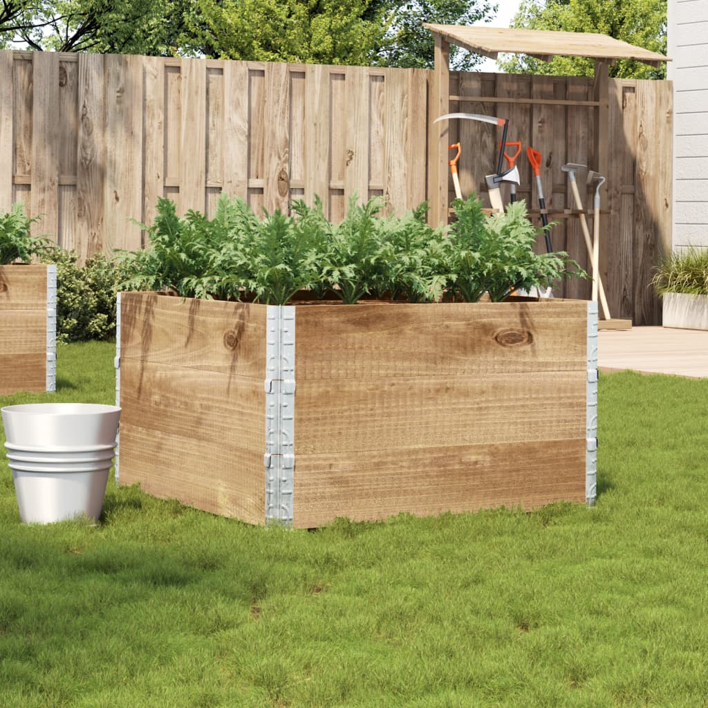VidaXL Plantekasse 100x100 cm massivt fyrretræ