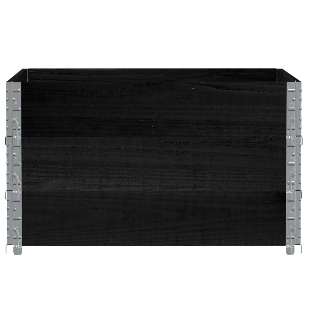VidaXL Plantekasse 100x100 cm massiv fyrretræ sort