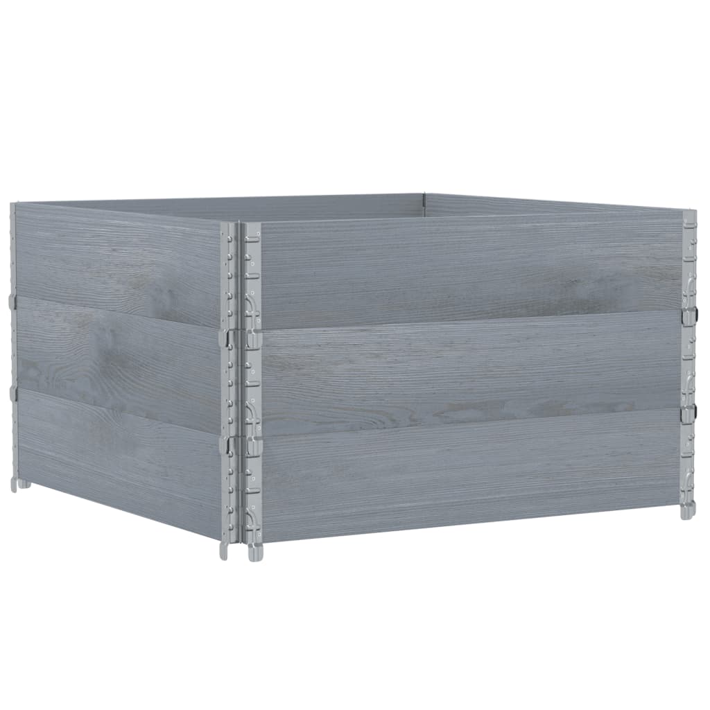 VidaXL Plantekasse 100x100 cm massiv fyrretræ grå