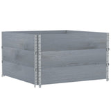 VidaXL Plantekasse 100x100 cm massiv fyrretræ grå